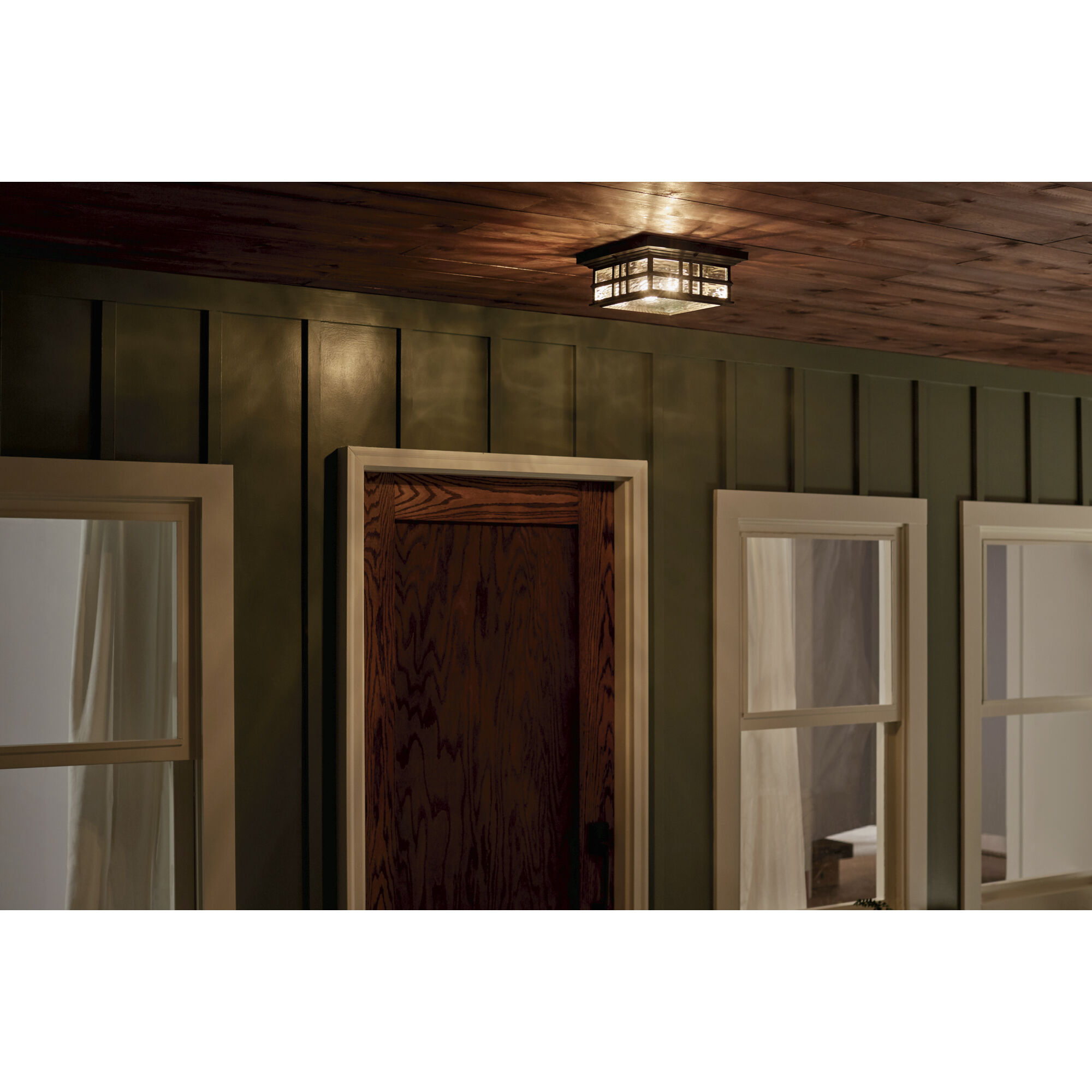 Beacon Square 2 Light 12 inch Olde Bronze Outdoor Flush & Semi Flush Mt